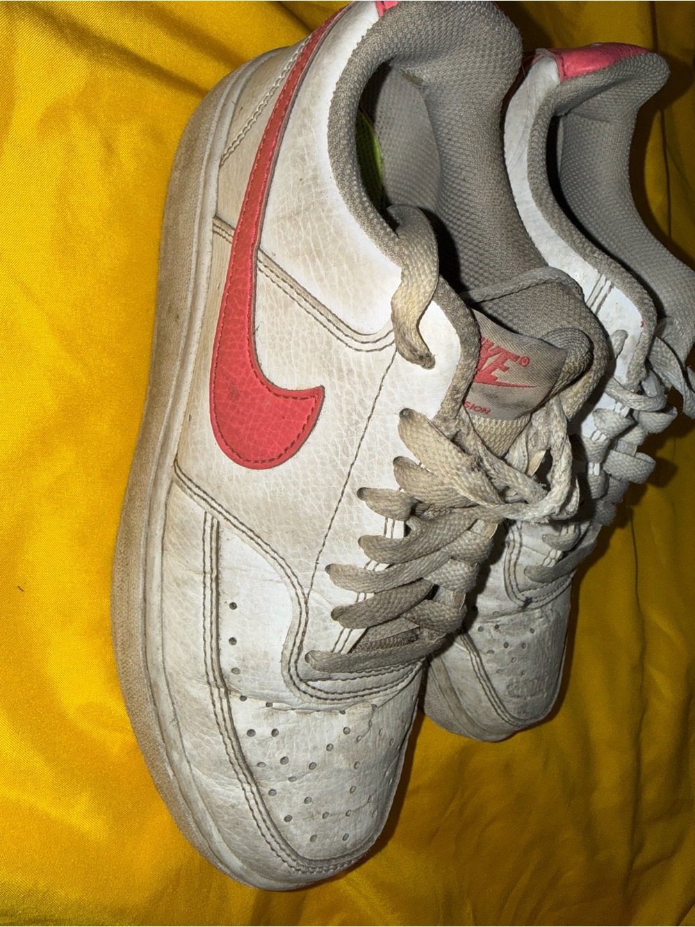 Well worn sneakers